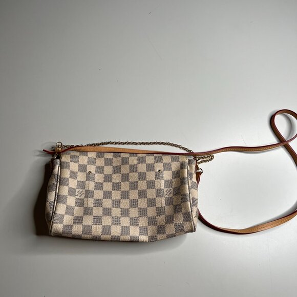 Louis Vuitton Damier Azur Eva Clutch Crossbody Bag SP0635 Made in France - Picture 6 of 15